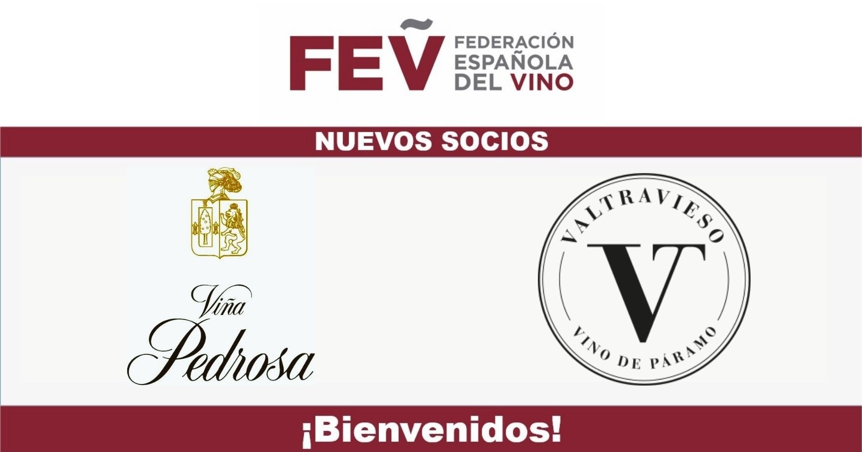 La Comisi�n Ejecutiva de la FEV ha ratificado en su �ltima reuni�n la entrada de dos nuevos asociados en la organizaci�n, la Bodega Valtravieso y las Bodegas Hermanos P�rez Pascuas (Vi�apedrosa)