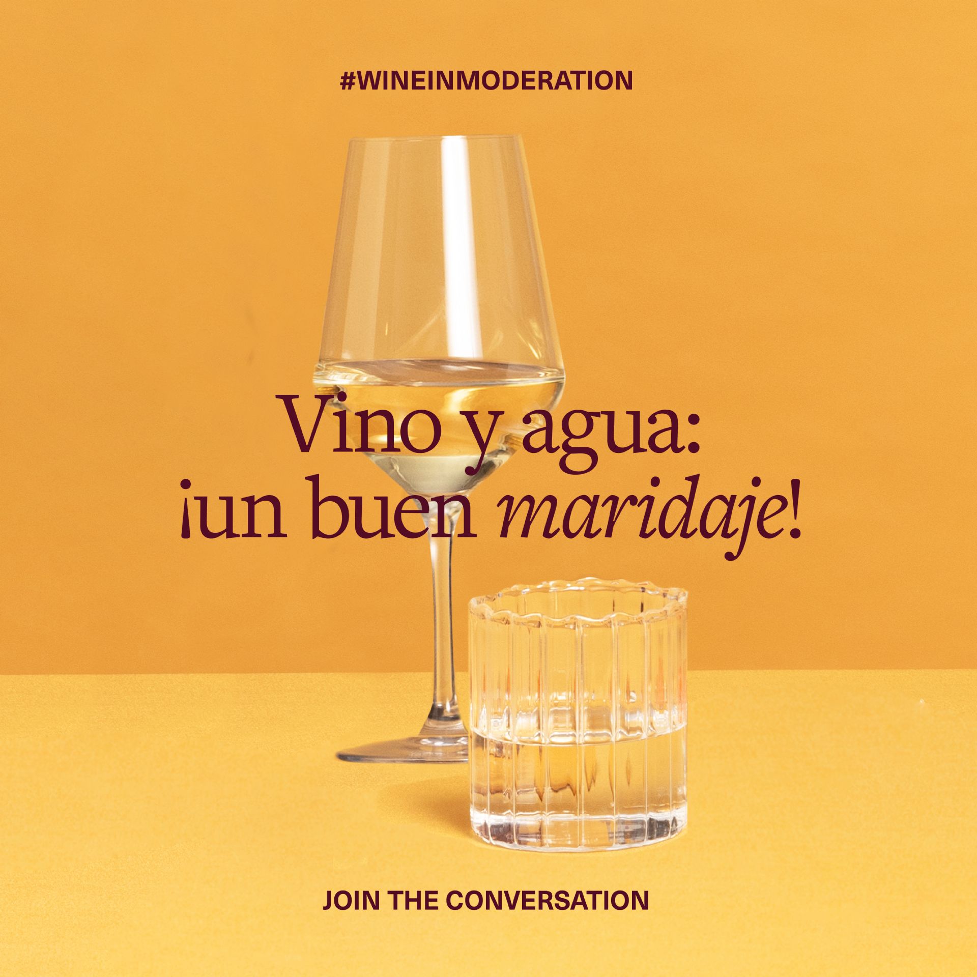 Vino y agua